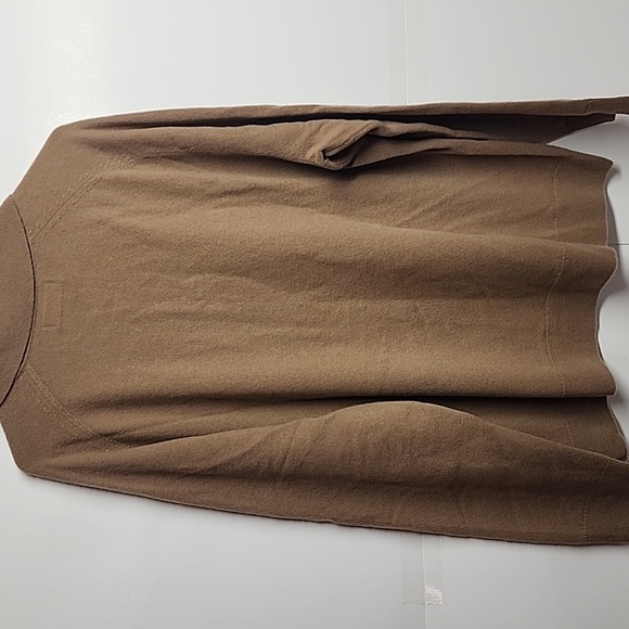 BR Banana Republic 100% Cashmere Brown Long Sleeve Sz XL Pullover Polo Sweater - Picture 4 of 7
